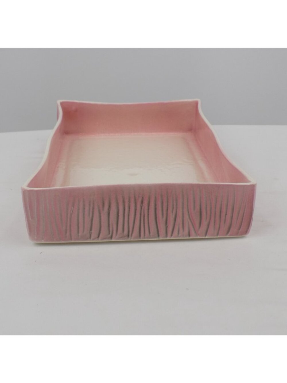 Stewart McCulloch Pink Console Bowl 9 3/8" x 6 7/8" Rectangle Vintage FLAW - Picture 4 of 11